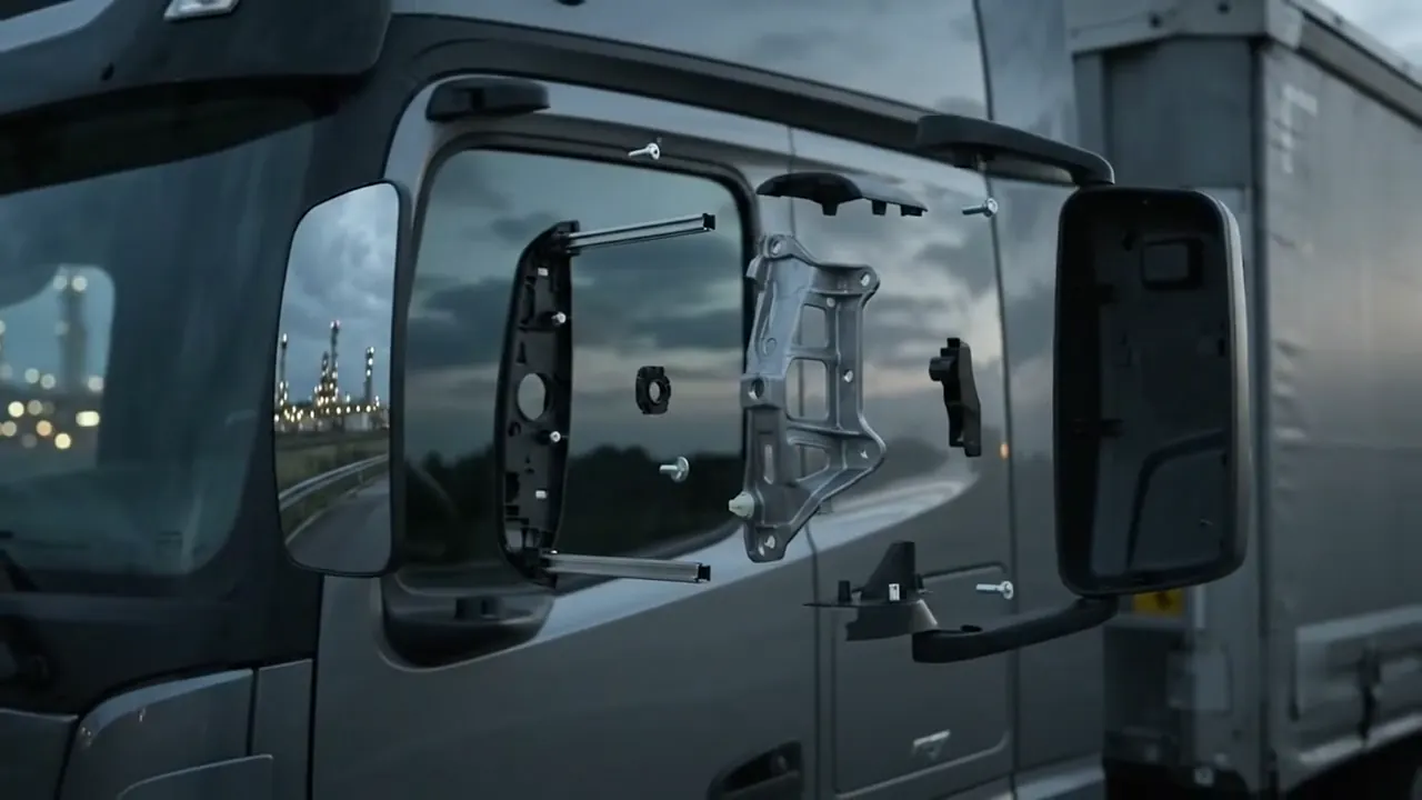 Heavy-duty truck component detail for OEM-referenced spare parts export