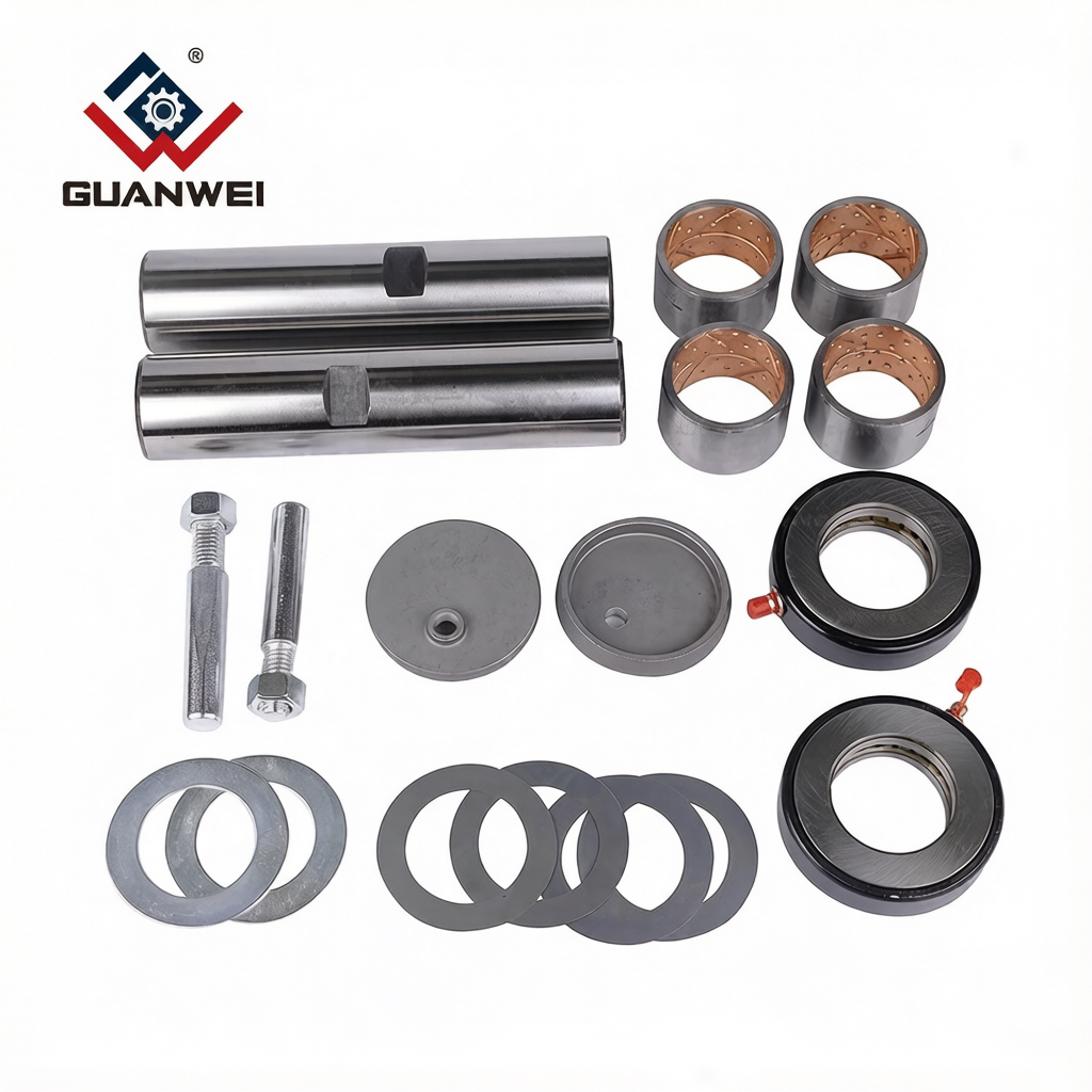 New Truck Steering Parts Knuckle Repair Kit 45# Steel IATF16949:2016 Certified Size45X200 King Pin Kits for Howo Truck