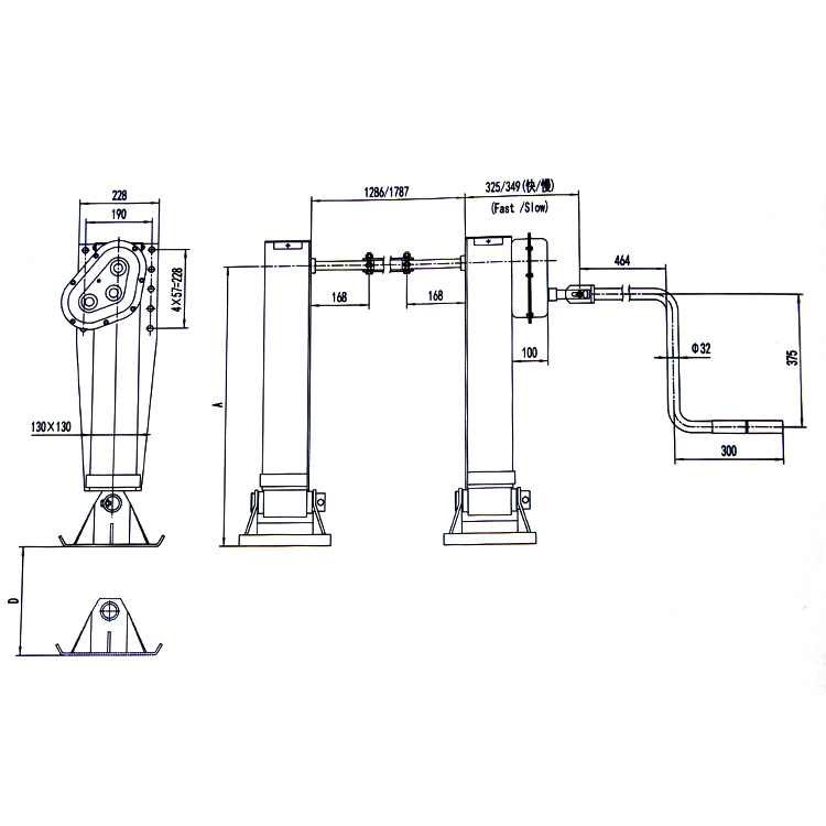 Trailer Jack Leg Landing Gear Detail View 2