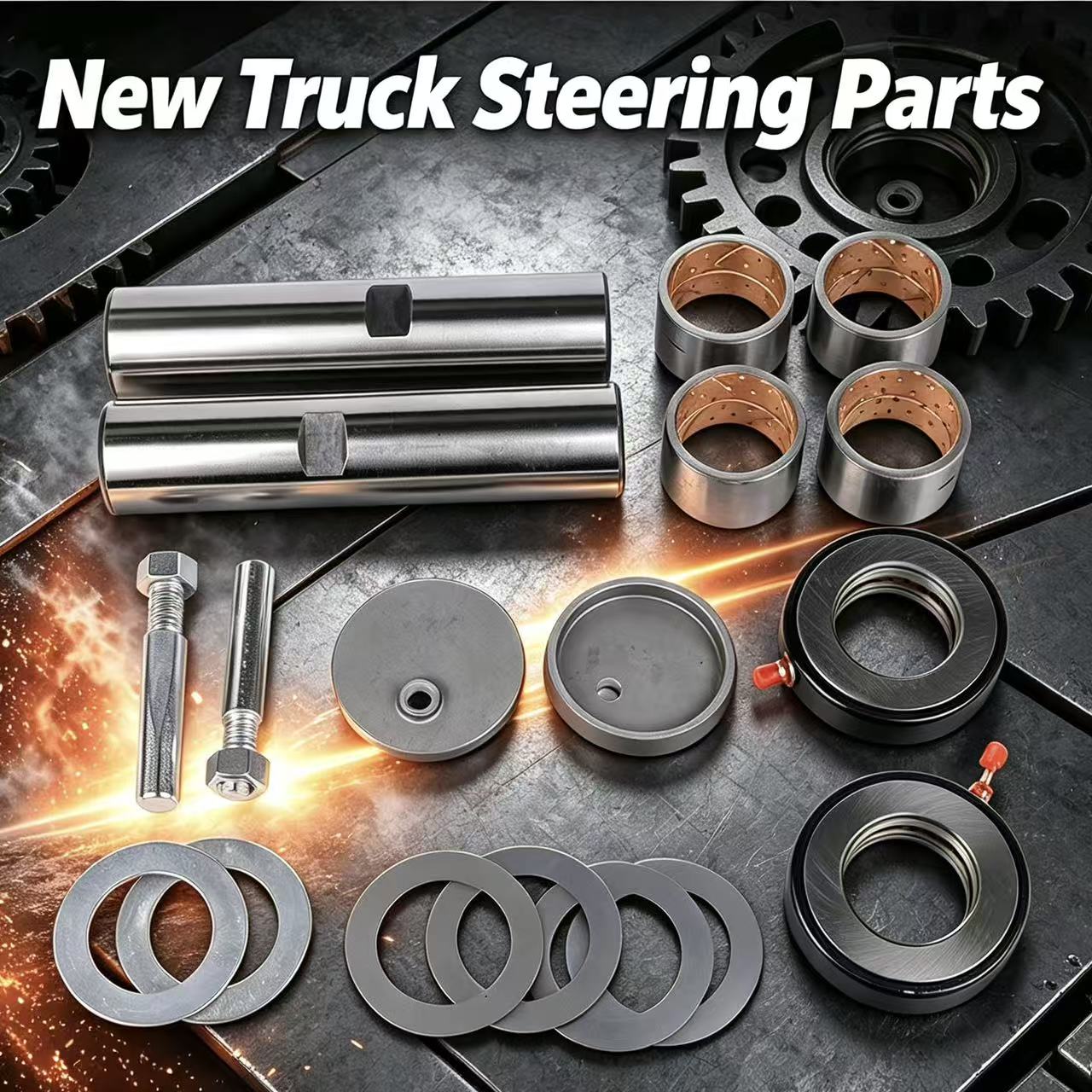 New Truck Steering Parts Knuckle Repair Kit 45# Steel IATF16949:2016 Certified Size45X200 King Pin Kits for Howo Truck