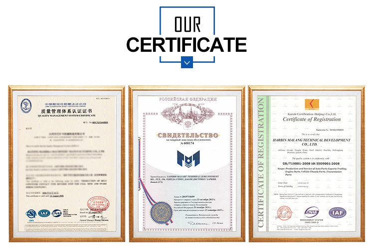 Certificates ISO/TS16949