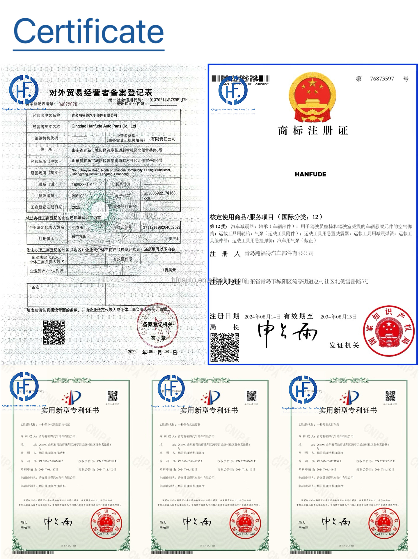 Certifications